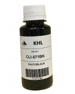 Canon CLI-571 BK inkt zwart 100ml (KHL huismerk) CLI571BK100-KHL